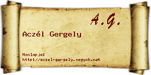 Aczél Gergely névjegykártya