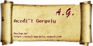 Aczél Gergely névjegykártya