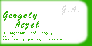 gergely aczel business card
